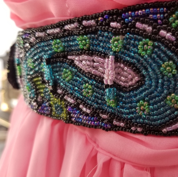 Vintage Hand Beaded Adjustable Belt - Picture 12 of 17